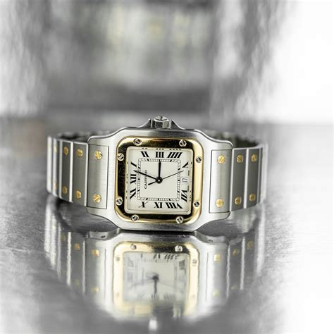 used santos de cartier watch|pre owned cartier santos watch.